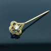 Victorian Diamond & 18K Yellow Gold Stick Brooch