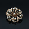 Victorian Natural Pearl 14K Yellow Gold Brooch