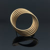 Retro 14K Yellow Gold Brooch Swirl Brooch