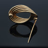 Retro 14K Yellow Gold Brooch Swirl Brooch