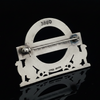 Retro 1930's London Transport Underground Roundel Brooch By W. J. Dingley of Birmingham. Number 3880. Silver
