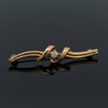 Contemporary Diamond & 14K Yellow Gold Brooch