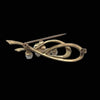 Contemporary Cultured Pearl & 14Kt Yellow Gold Brooch