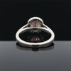 Contemporary Natural Fancy Intense Purplish Pink & White Diamond (GIA) Platinum Ring