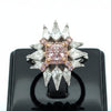 Vintage J.E. Caldwell Natural Fancy Pink & White Diamond Platinum/18K Rose Gold Ring