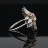 Vintage J.E. Caldwell Natural Fancy Pink & White Diamond Platinum/18K Rose Gold Ring
