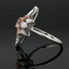 Vintage J.E. Caldwell Natural Fancy Pink & White Diamond Platinum/18K Rose Gold Ring
