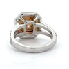 Contemporary Natural Fancy Pink "Argyle" Diamond (GIA) and White Diamond Platinum Ring