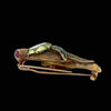 Vintage Woodpecker 1960's Diamond, Emerald, Ruby, Citrine 18Kt Yellow & White Gold Brooch