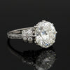 Estate Art Deco 4.54ct Old European Cut Diamond Platinum Ring (GIA)