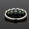Estate Natural Color Change Alexandrite and Diamond Platinum Ring