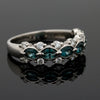 Estate Natural Color Change Alexandrite and Diamond Platinum Ring