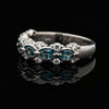 Estate Natural Color Change Alexandrite and Diamond Platinum Ring