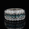 Estate Natural Color Change Alexandrite and Diamond Platinum Ring