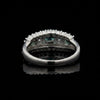 Estate Natural Color Change Alexandrite and Diamond Platinum Ring