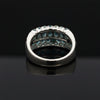 Estate Natural Color Change Alexandrite and Diamond Platinum Ring