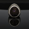 Gentleman Estate Diamond & Amethyst 18K White Gold Ring