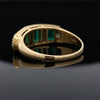 Gentleman Estate Fine Colombian Emerald and Diamond 18K Yellow Gold Ring