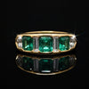 Gentleman Estate Fine Colombian Emerald and Diamond 18K Yellow Gold Ring