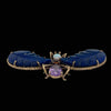 Estate Hand Made Lapis, Opal, Amethyst and Citrine Butterfly 14Kt Yellow Gold Pendant/Brooch