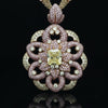 Personal Estate of Sultan of Brunei - Hassanal Bolkiah -Fancy Vivid Pink & Yellow Diamond (GIA) 18K Yellow/Rose Gold Necklace