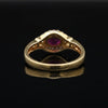 Estate Fine Ruby and Diamond 14K Yellow Gold Ring