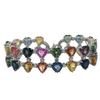 Estate 52cttw Multi Color Sapphire and Diamond Bracelet (GIA Report)