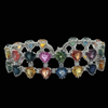 Estate 52cttw Multi Color Sapphire and Diamond Bracelet (GIA Report)