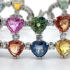 Estate 52cttw Multi Color Sapphire and Diamond Bracelet (GIA Report)