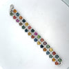 Estate 52cttw Multi Color Sapphire and Diamond Bracelet (GIA Report)