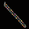 Estate 52cttw Multi Color Sapphire and Diamond Bracelet (GIA Report)