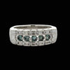 Estate Color Change Alexandrite and Diamond Platinum Ring
