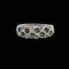 Estate Color Change Alexandrite and Diamond Platinum Ring