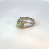 Estate Designer Verragio 1.21 ct Natural Fancy Yellow (GIA) Diamond 18K White Gold Ring 14738