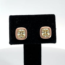  Designer Maya Lianna 3.07 cttw Natural Fancy Brownish Yellow Diamond (GIA) 14K Rose Gold Earrings 14745