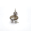 Ruby Earrings 18K White Gold Earrings (Center CZ)