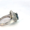 Estate Designer 1.86 ct Fine Sapphire Diamond Platinum Ring 14984