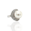 South Sea Pearl, 18K Gold and Diamond Ring