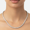 Designer ECH Contemporary 12.33 cttw Diamond 14K White Gold Necklace