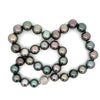 Fine Multi Color 10.50-12.30mm South Sea 18Kt White Gold Pearl Necklace