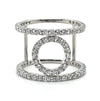 Clyde Duneier Diamond and 14K White Gold Split Band Ring