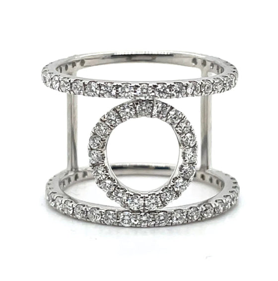 Clyde Duneier Diamond and 14K White Gold Split Band Ring