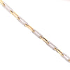 Pave Diamond Link-Paper Clip Bracelet