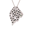 2.01 ctw Diamond and 18K White Gold Panther Necklace