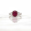 Ruby and Diamond Platinum Ring