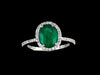Effy 1.52 ct Emerald, Diamond and 14K White Gold Halo Ring
