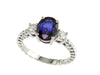 Effy Sapphire, Diamond and 14K White Gold 3-Stone Ring