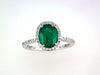 Effy 1.52 ct Emerald, Diamond and 14K White Gold Halo Ring