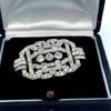 Antique 9.70cttw Diamond Platinum & 14K Yellow Gold Brooch / Pendant
