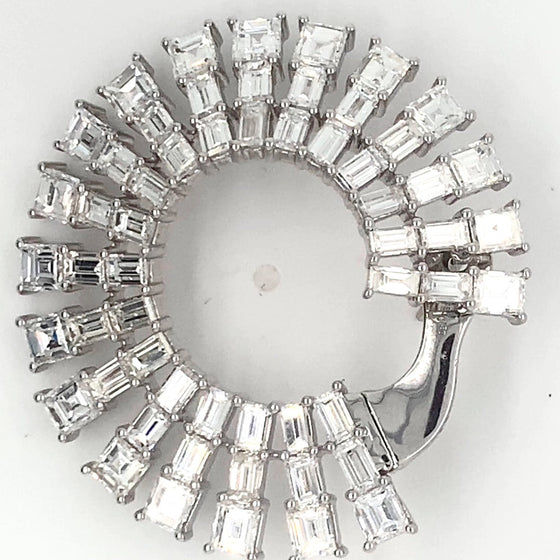 Fashionista Diamond and 18K White Gold Bold Hoop Earrings